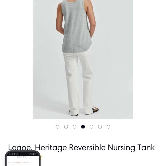 NWT Legoe Heritage Reversible Nursing Tank in Grey Marle - Picture 3 of 9